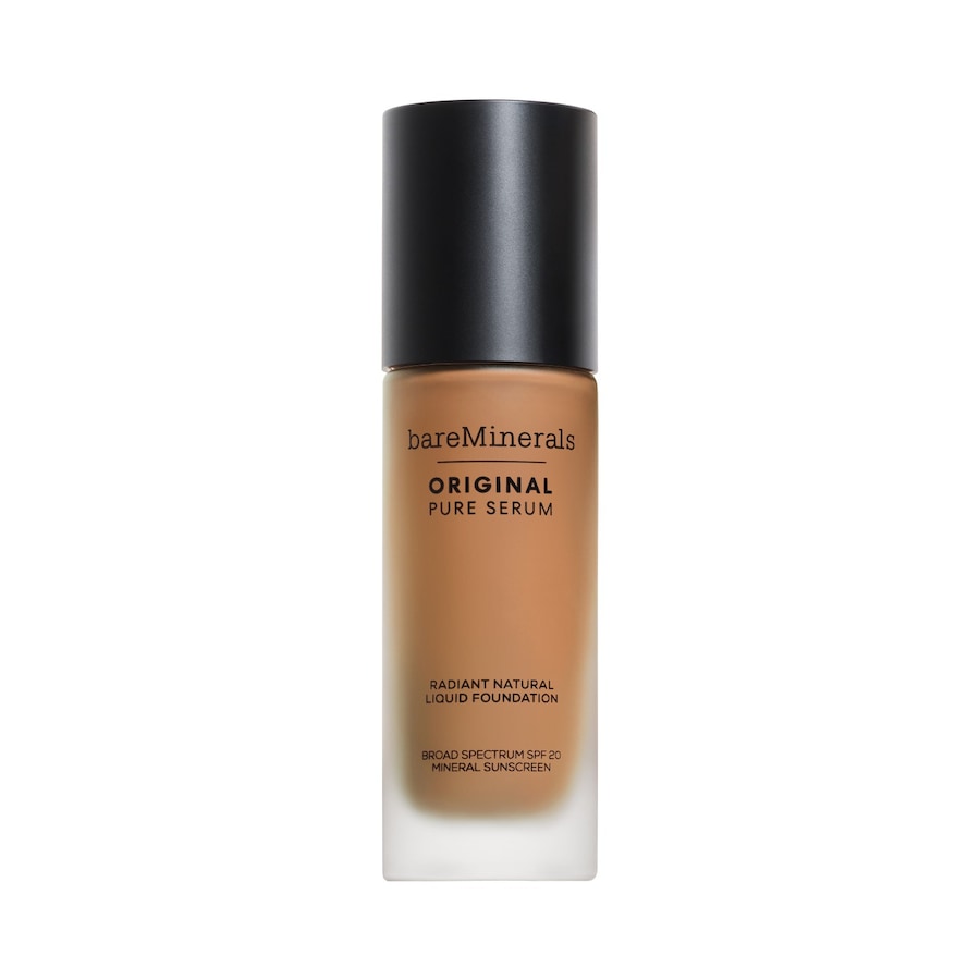 bareMinerals Original Pure Serum Radiant Natural Liquid Mineral Spf 20 Foundation MED. DEEP WARM 4 30 ml Hellbraun