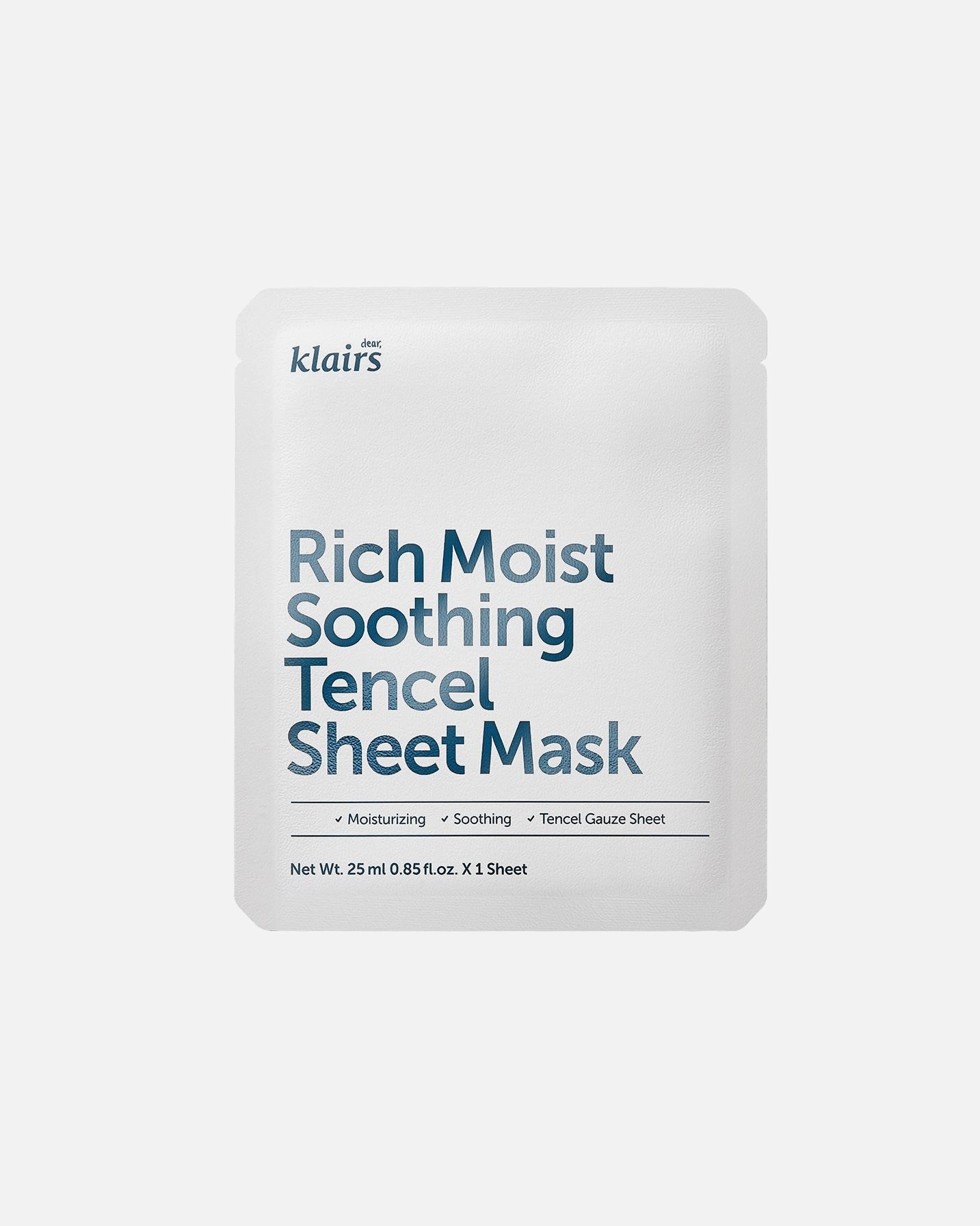 Tuchmaske für Unisex Dear Klairs Rich Moist Soothing Tencel Sheet Mask 1 Stk.
