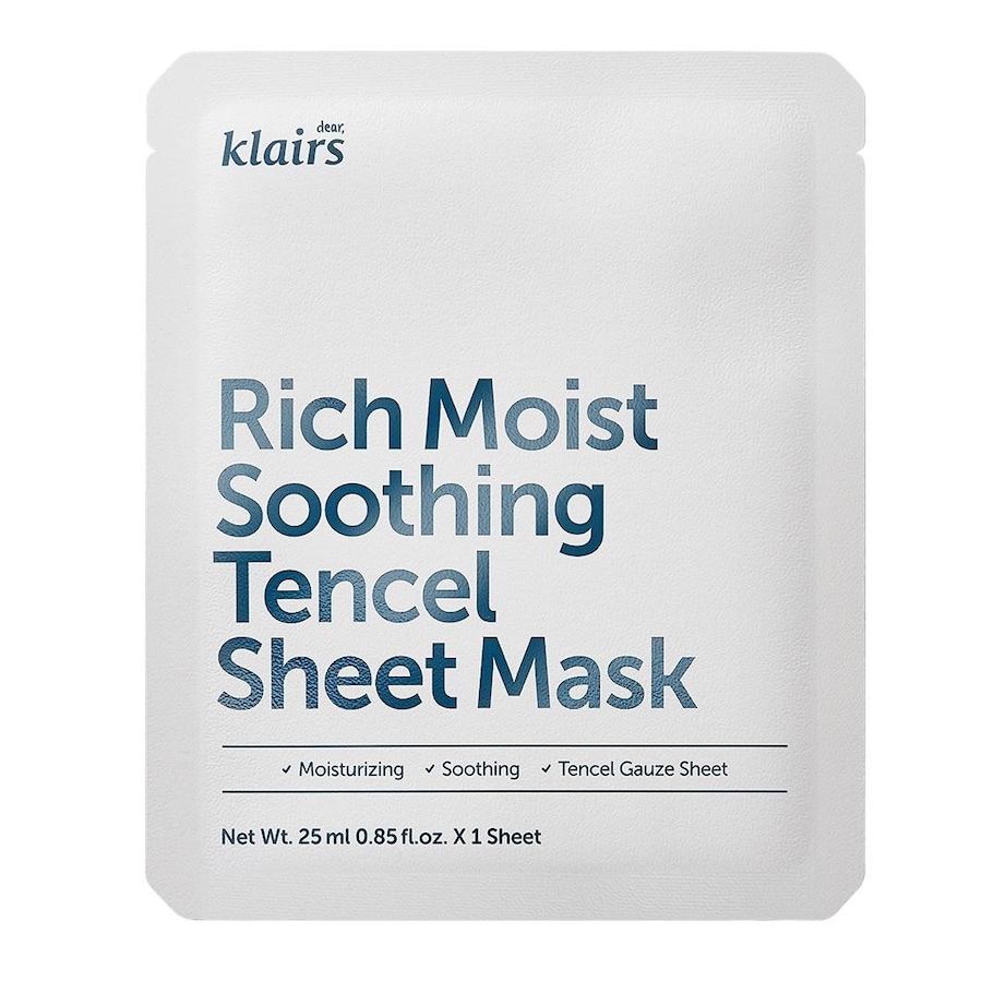 Dear Klairs Rich Moist Soothing Tencel Sheet Mask Tuchmaske 25 ml
