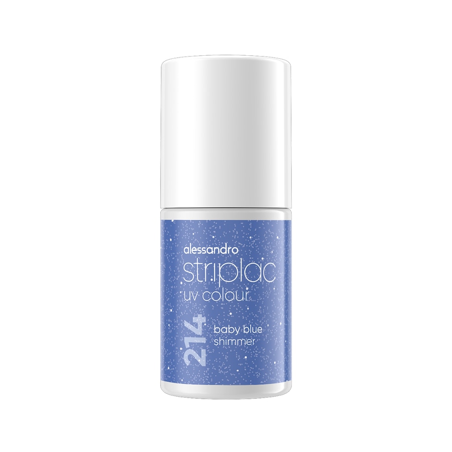 Alessandro Striplac Uv Colour UV-Nagellack Baby Blue Shimmer 6.5 ml Grau
