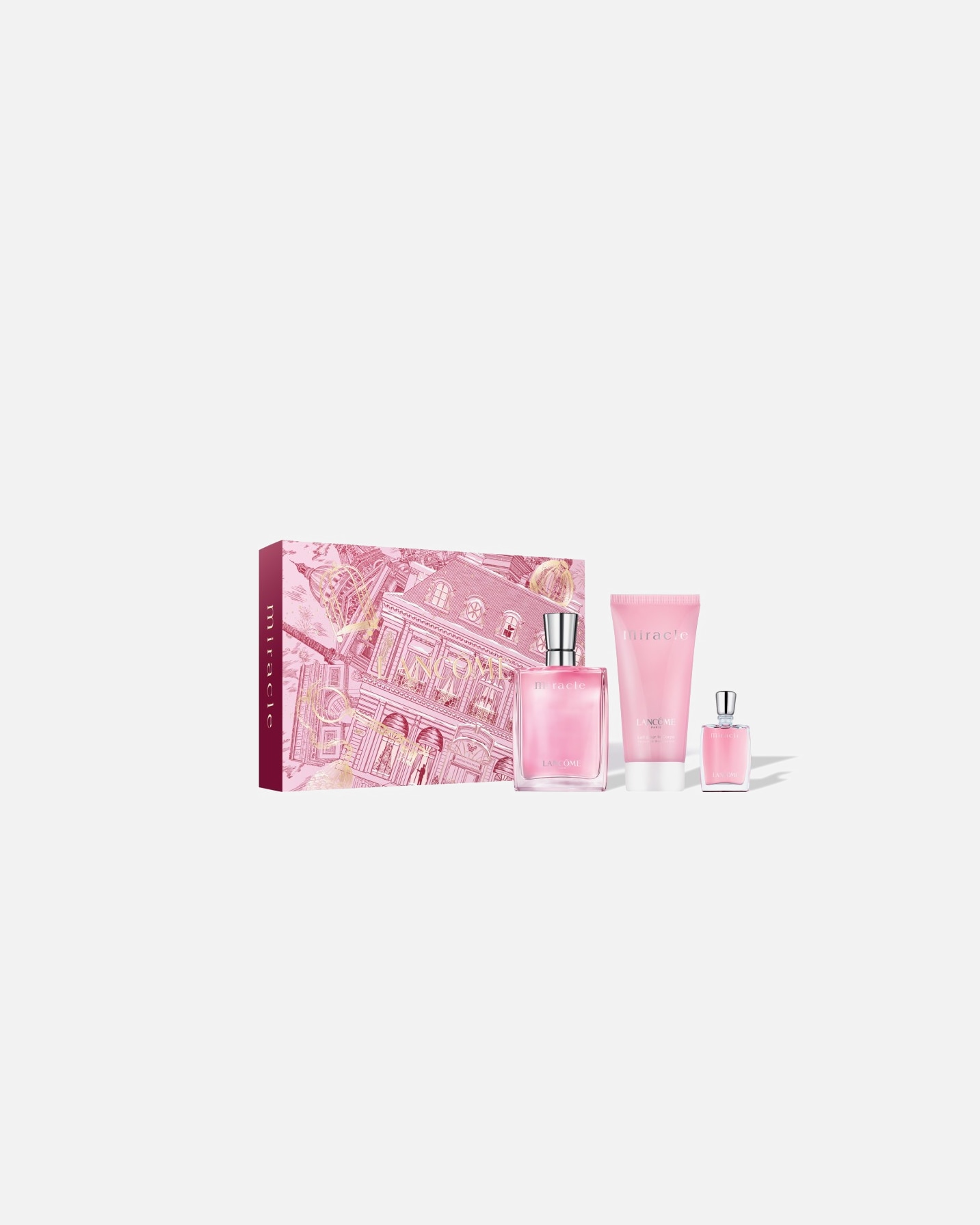 Duftset für Weiblich Lancôme Miracle Eau de Parfum 50 ml + 30 ml + Body Milk 1 Stück