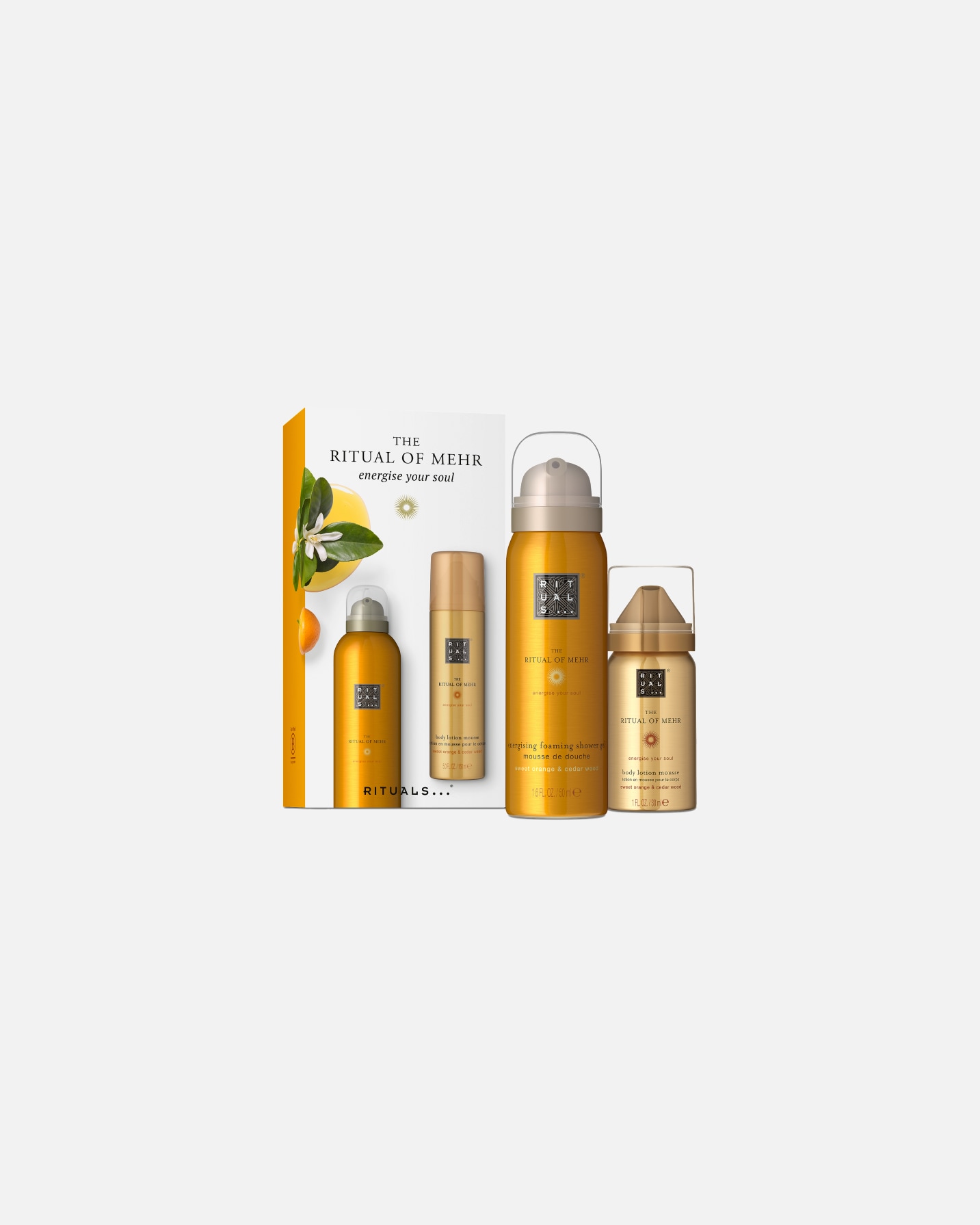 Körperpflegeset für Unisex Rituals The Ritual of Mehr Shower Gel (50 ml) & Body Lotion (30 ml)