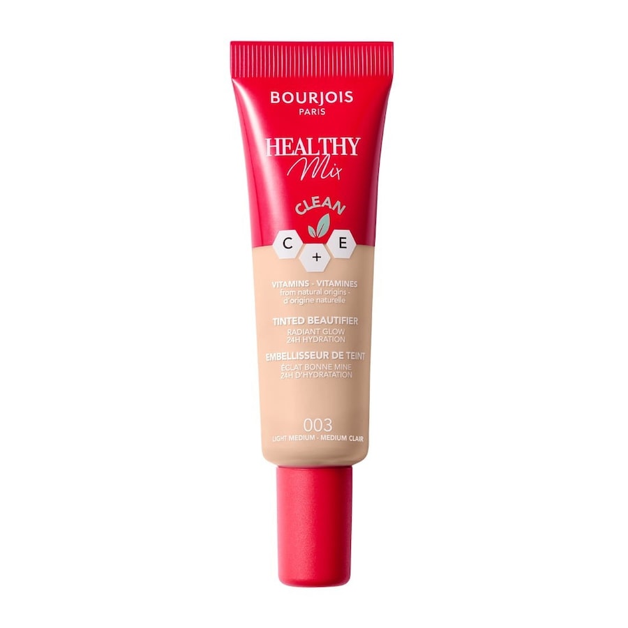Bourjois Healthy Mix Clean Tinted Beautifier upiększający krem tonujący, nawilżający tint do twarzy, nr 003 Light Medium, 30 ml Foundation Nude Damen