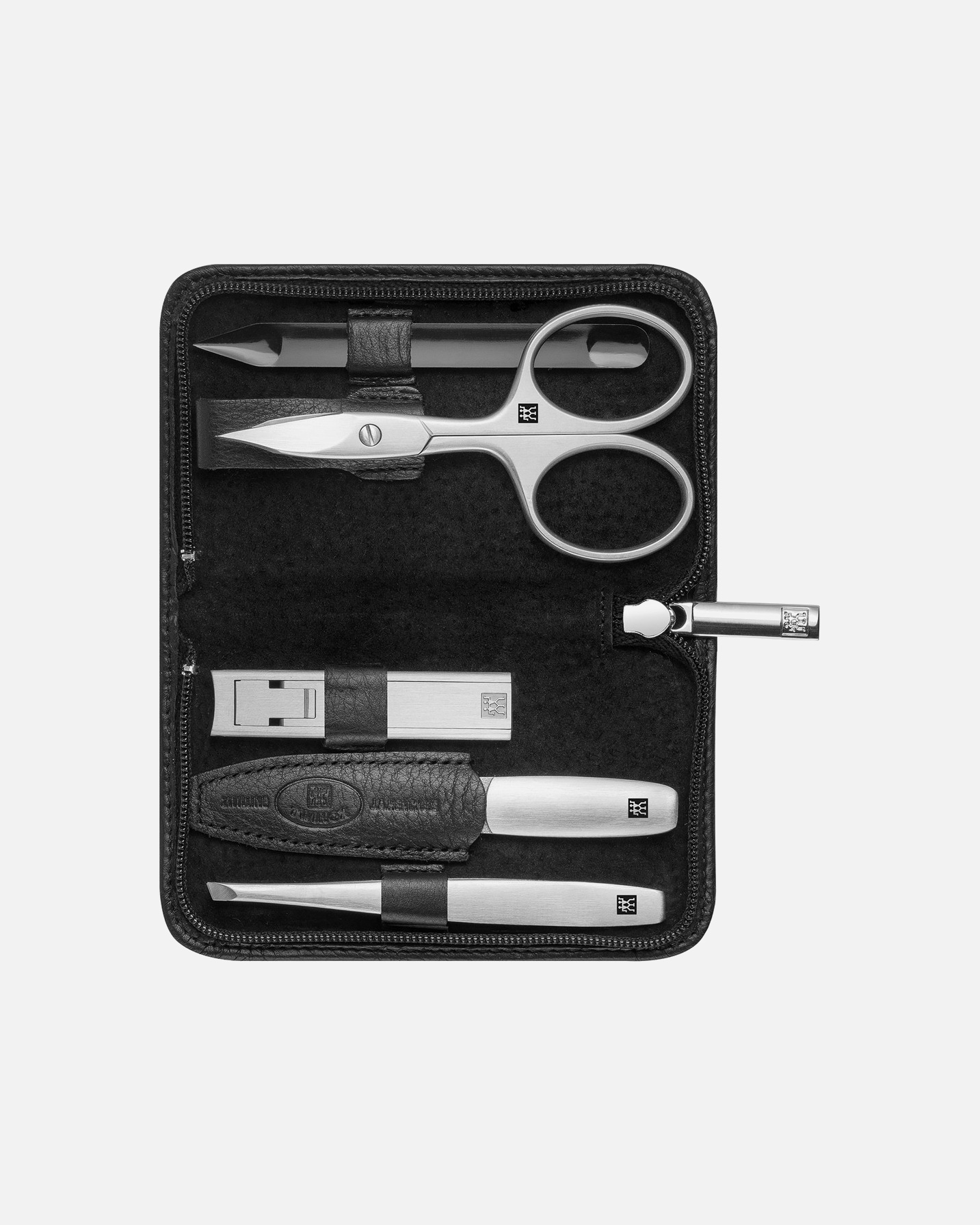 Nagelpflegeset für Unisex ZWILLING Beauty Premium Manicure Set 5pcs. Leather, Black 5 tlg.
