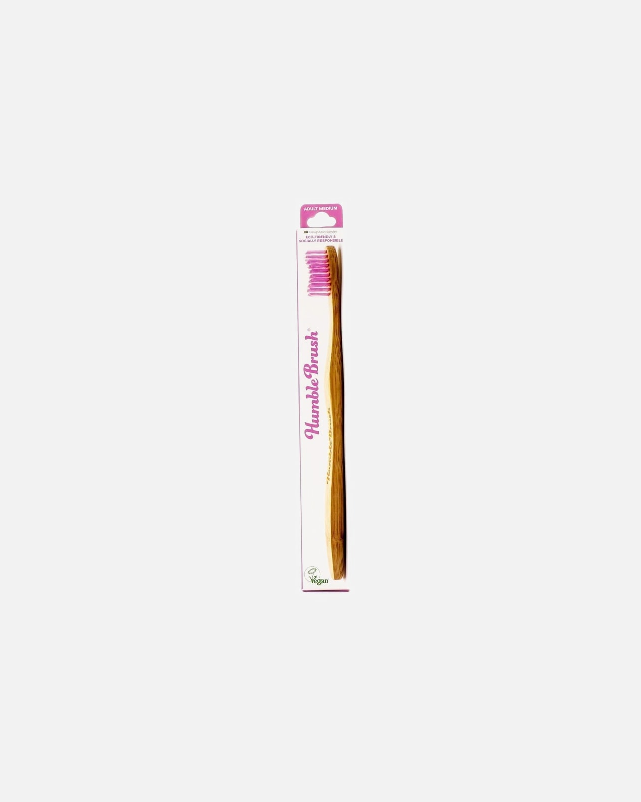 Zahnbürste für Weiblich The Humble CO. Bambus-Zahnbürste – violett, mittlere Borstenstärke 1 Stück