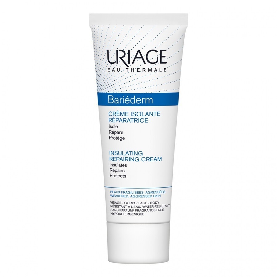 Uriage BARIEDERM Isolierende und reparierende Creme, Anti-Scheuer-Lösung für gereizte Haut Körpercreme 75 ml