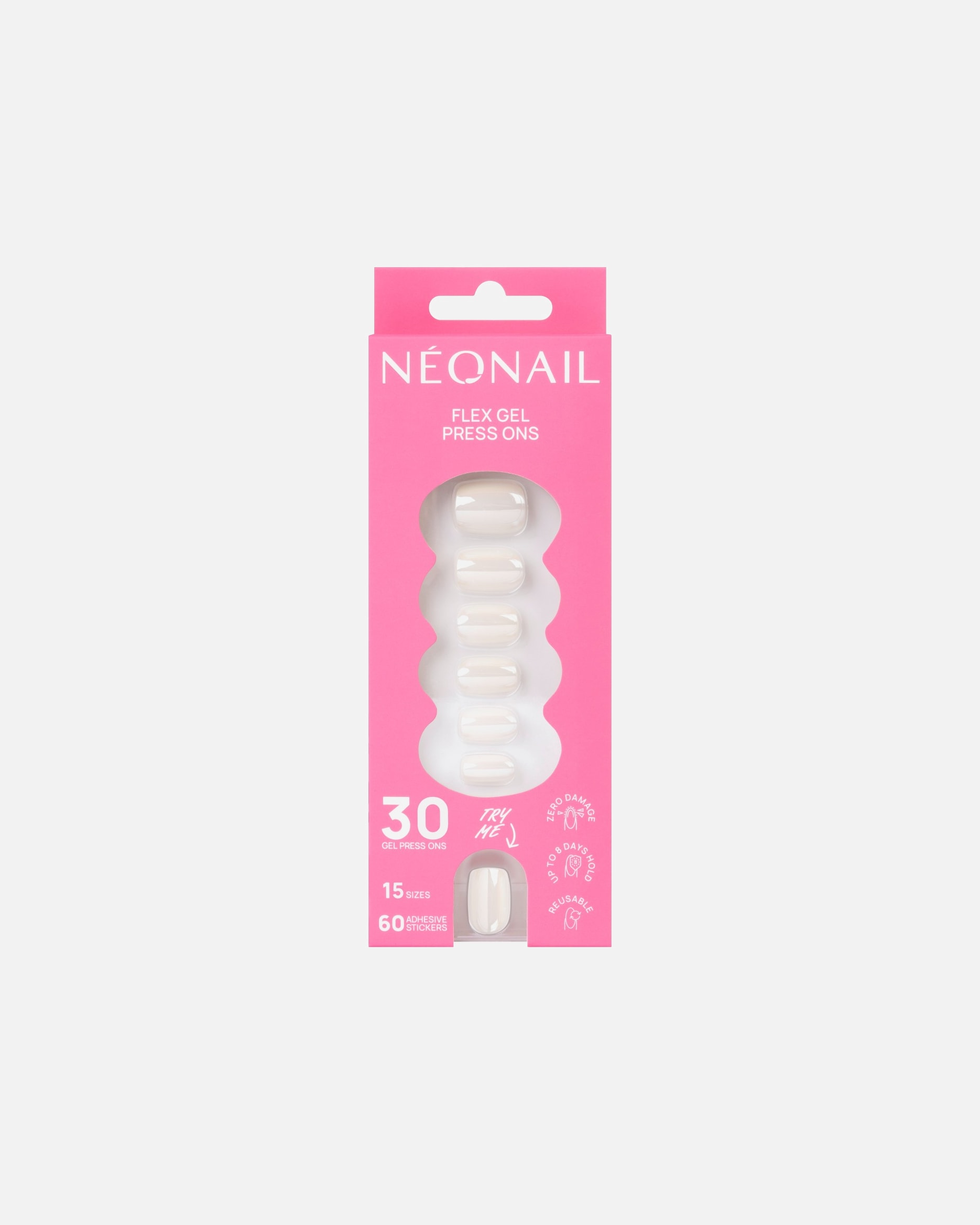 Kunstnägel für Unisex NEONAIL Flex Gel Press Ons 30 Stk - Glazed Toffee Short Square 1 Stück