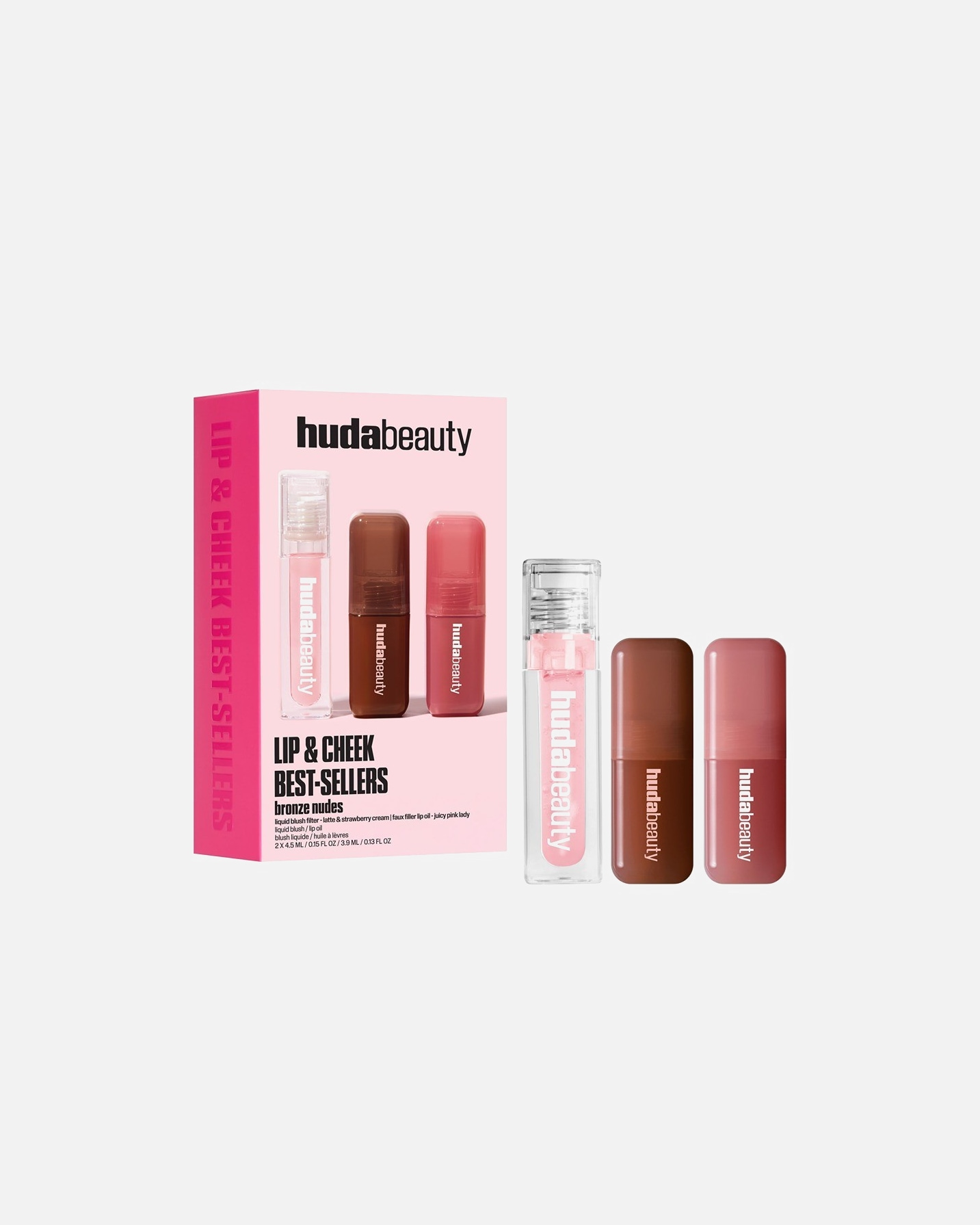 Teint Make-up Set für Unisex HUDA BEAUTY LIP & CHEEK BEST-SELLERS BRONZE NUDES SET 1 Stück