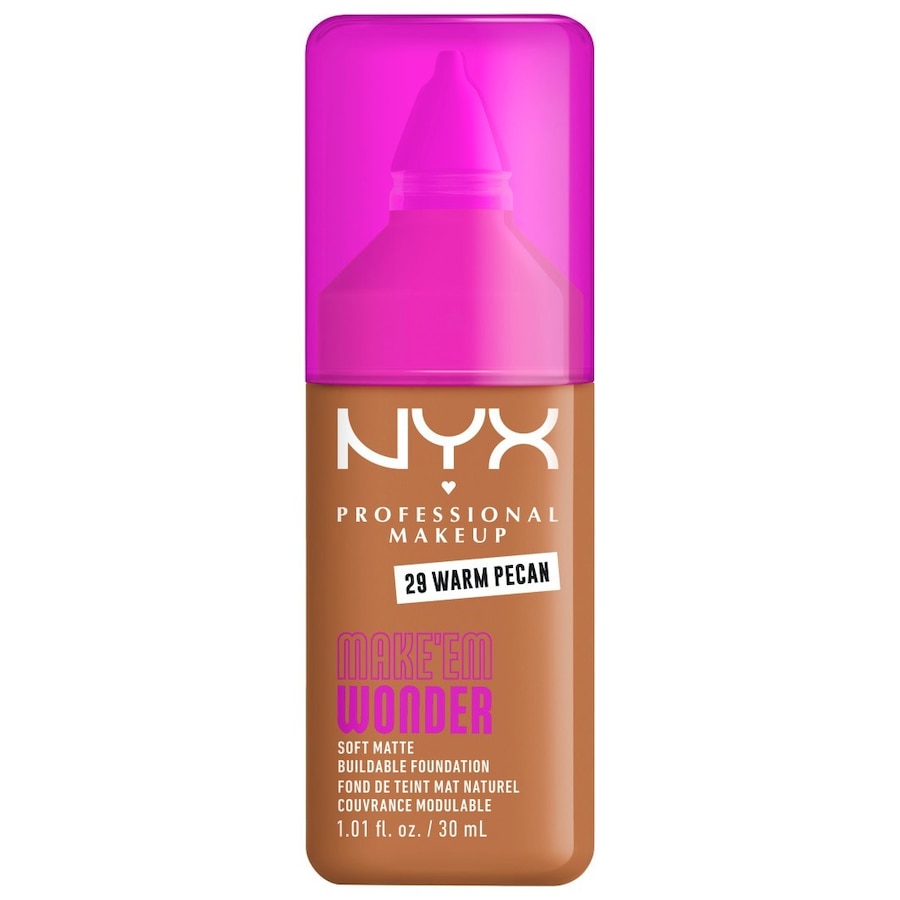 NYX Professional Makeup Make 'EM Wonder Foundation 29 - WARM PECAN 30 ml Hellbraun