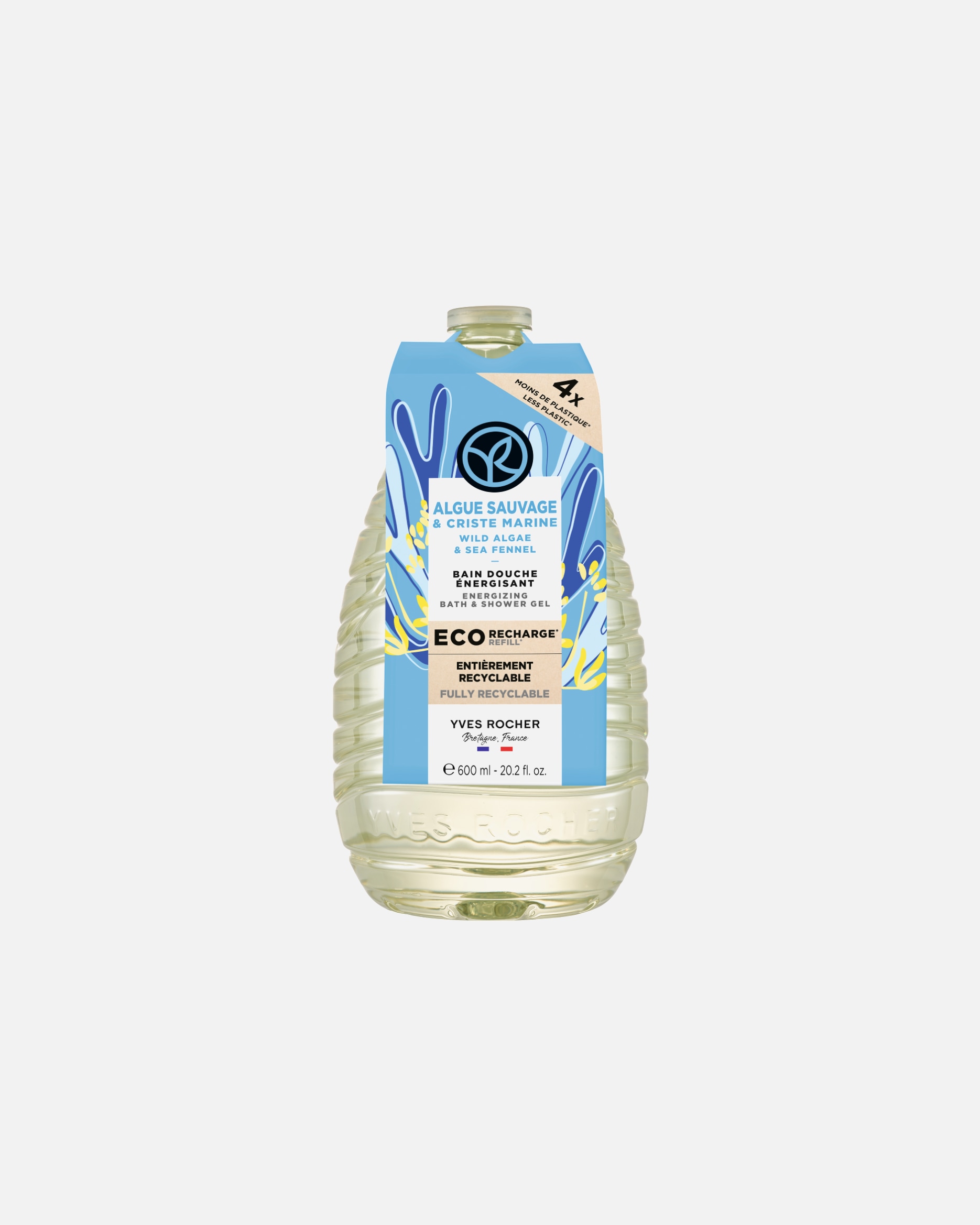Duschgel für Unisex Yves Rocher Wildalge & Meerfenchel Duschbad 600 ml