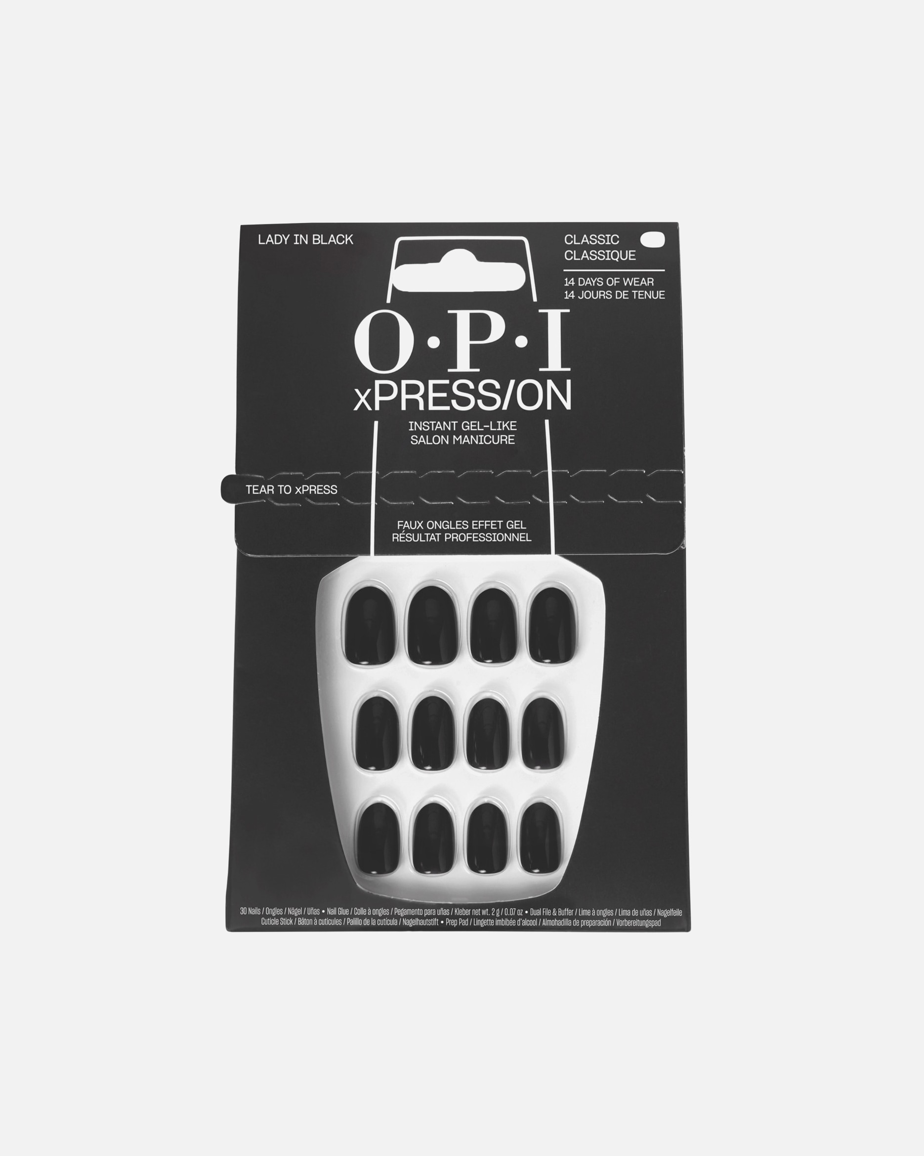 Kunstnägel für Unisex OPI xPRESS/ON Press-On Nägel Lady in Black