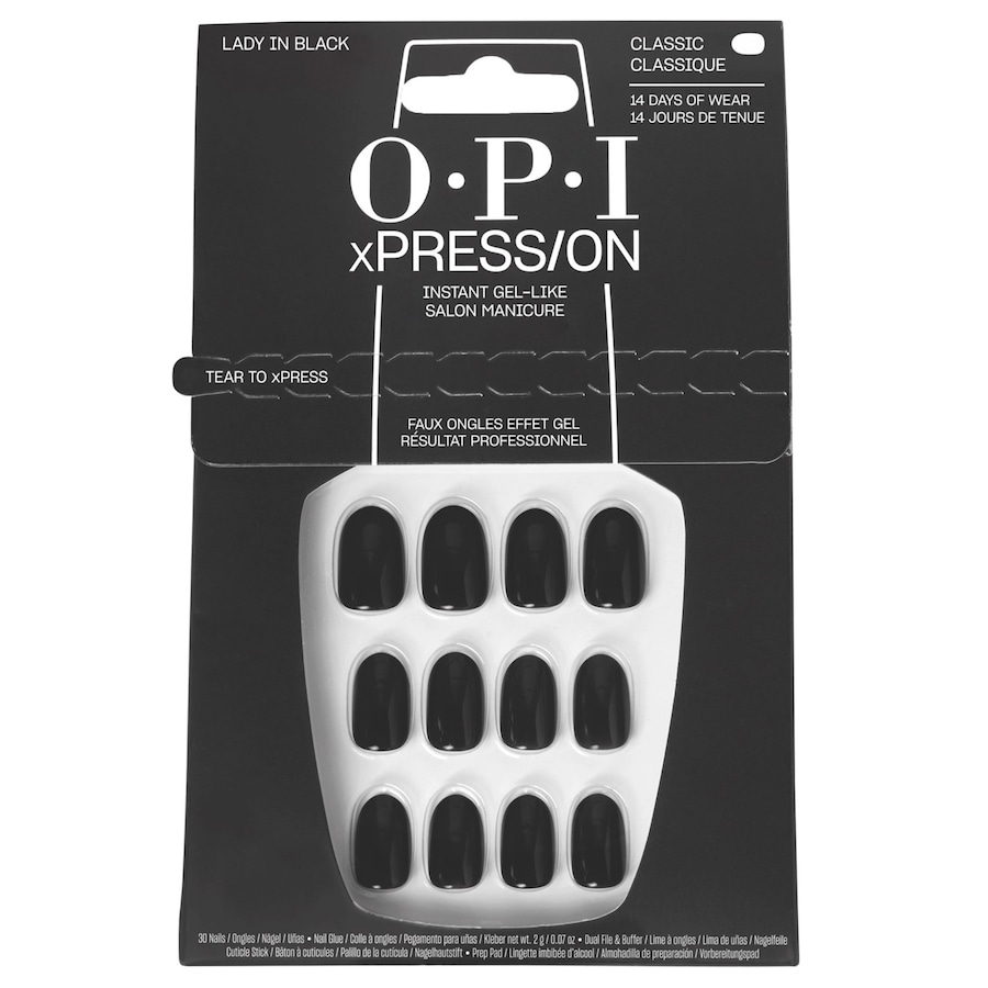 OPI xPRESS/ON Press-On Nägel Kunstnägel Lady in Black Schwarz