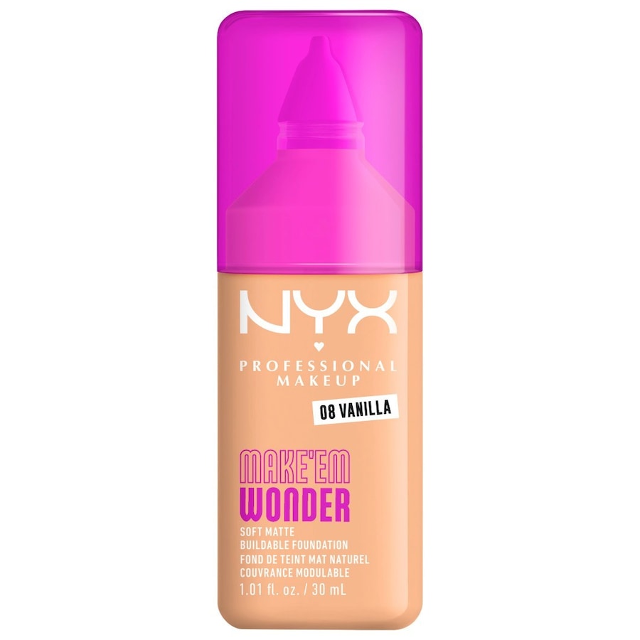 NYX Professional Makeup Make 'EM Wonder Foundation 8 - VANILLA 30 ml Hellbraun Damen
