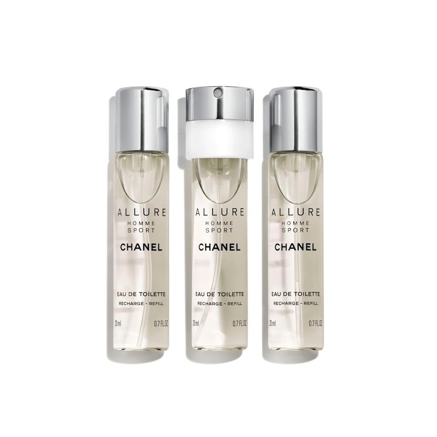 CHANEL ALLURE HOMME SPORT TWIST AND SPRAY FLACON RECHARGEABLE 3 x 20 ml - EAU DE TOILETTE Eau de Toilette 60 Herren