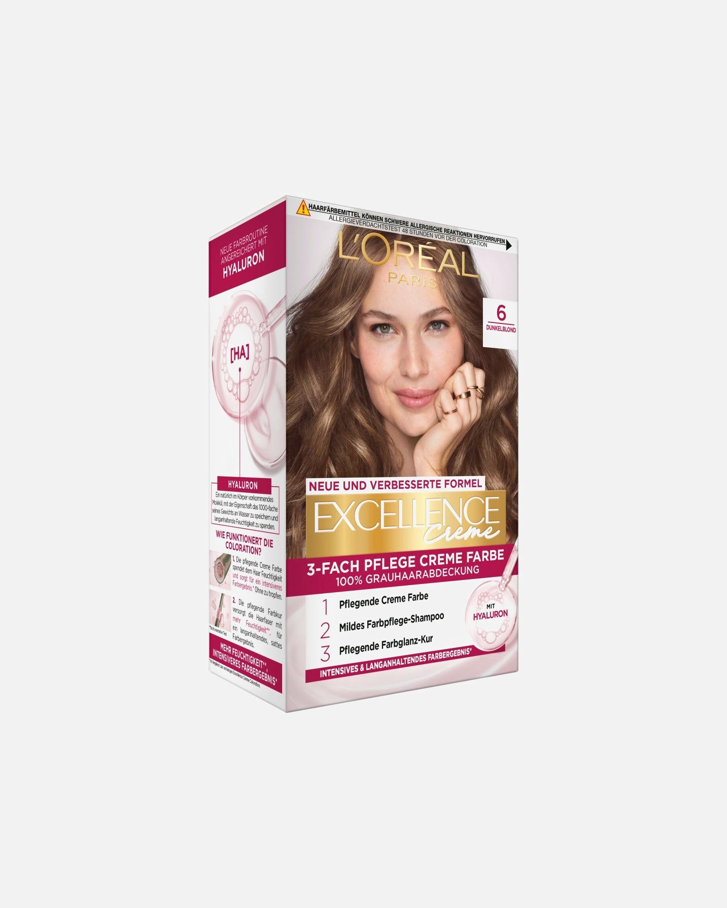 Haarfarbe für Weiblich L’Oréal Paris Excellence Crème 6 - DUNKELBLOND