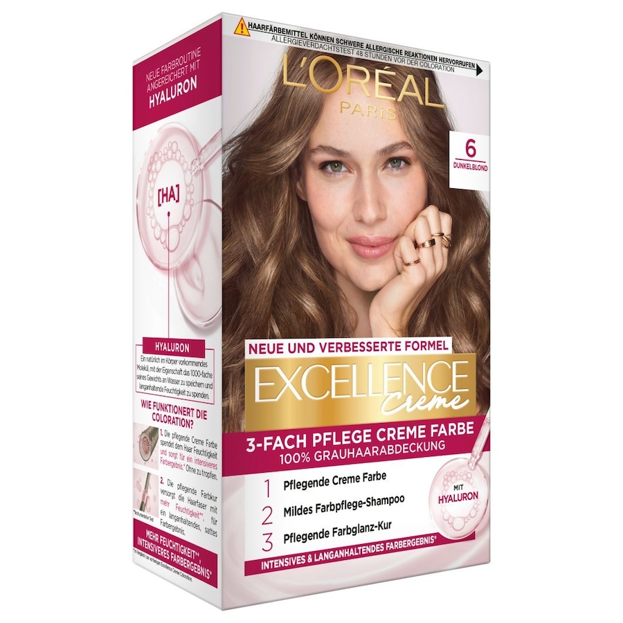 L’Oréal Paris Excellence Crème Haarfarbe 6 - DUNKELBLOND Braun Damen
