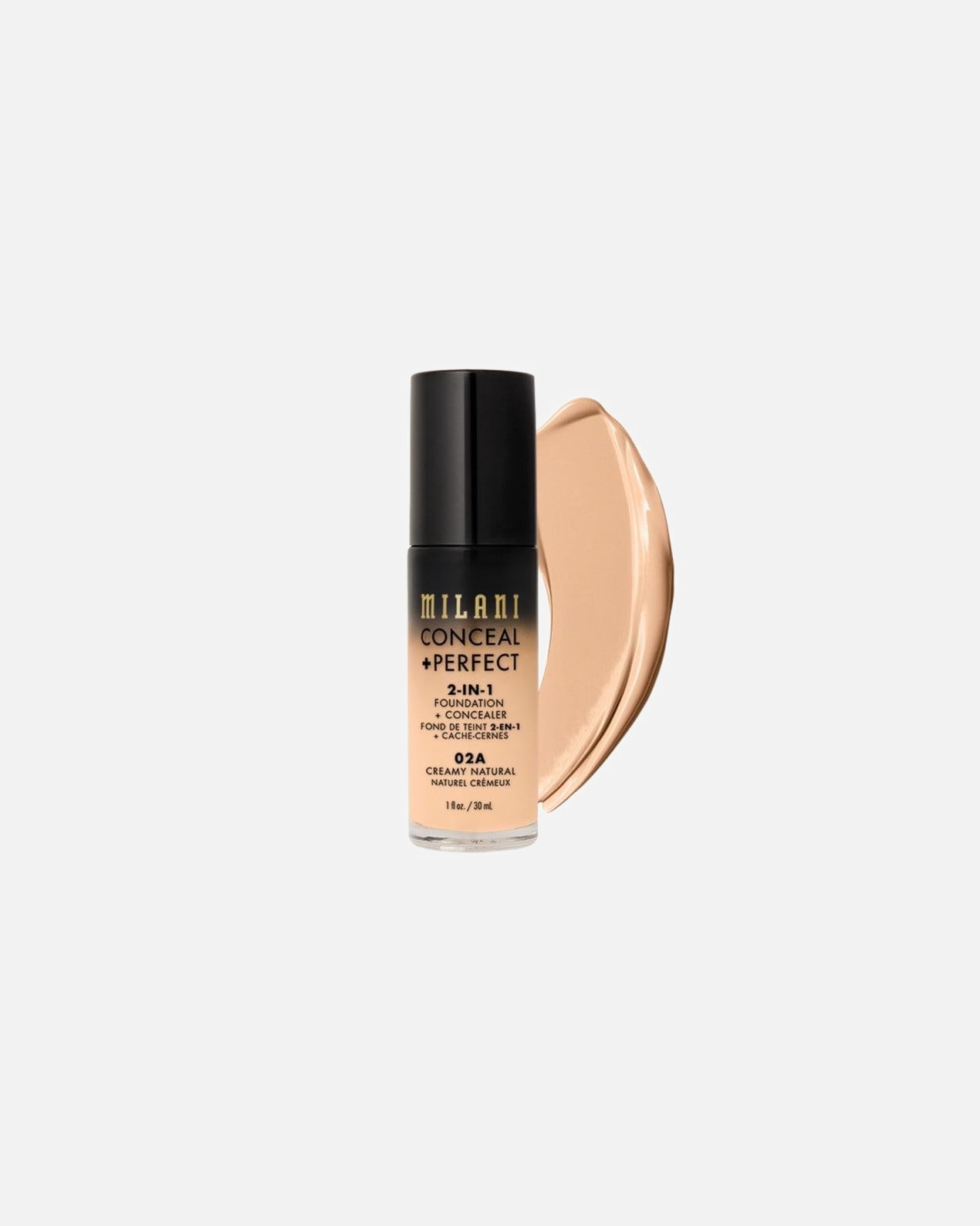 Foundation für Unisex Milani Conceal + Perfect 2in1 Creamy Natural/ 02A