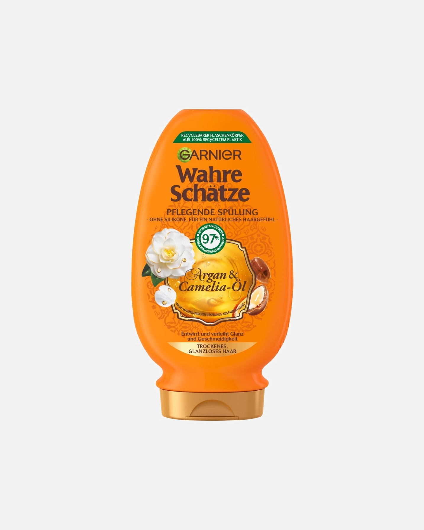 Conditioner für Unisex Garnier Wahre Schätze Pflegende Spülung Argan- & Camelia-Öl 200 ml