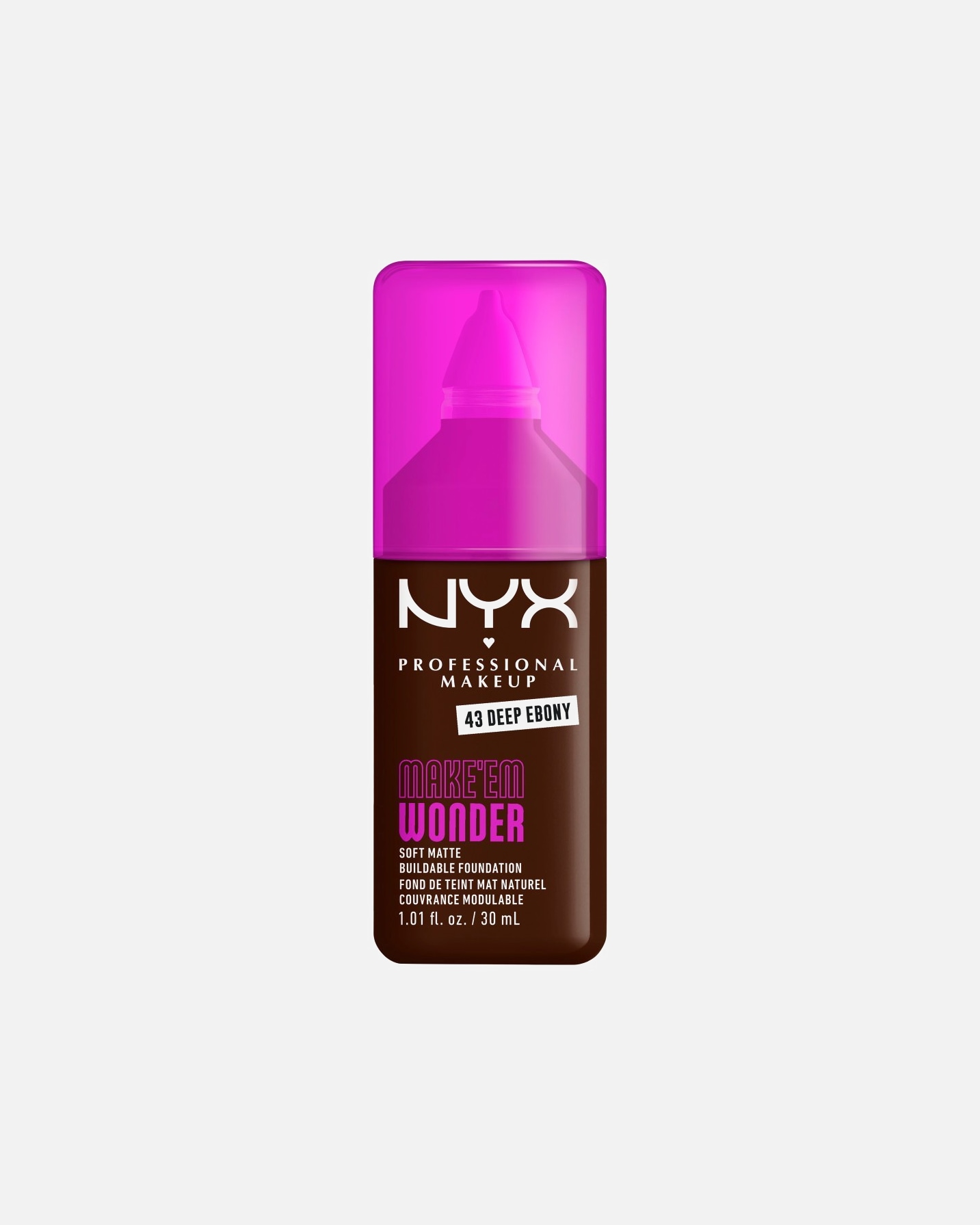 Foundation für Unisex NYX Professional Makeup Default Brand Line Make 'EM Wonder 43 - DEEP EBONY