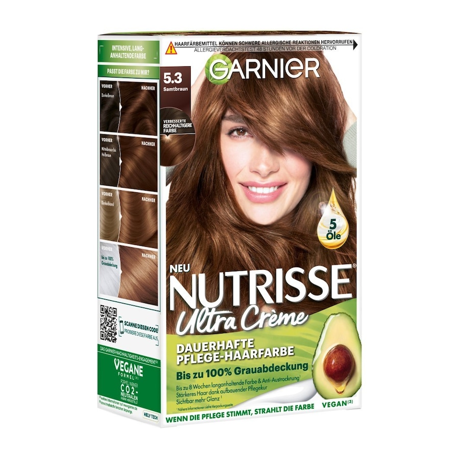 Garnier Nutrisse Ultra Crème Haarfarbe Nr. 53 - Samtbraun Braun Damen