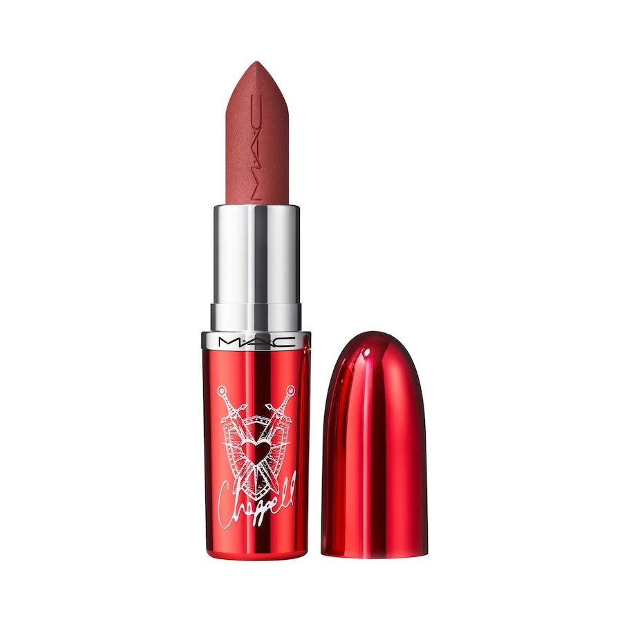 MAC Lustreglass Viva Glam Macximal Silky Matte Lippenstift UNNATURAL RED HEAD 3.5 g Braun