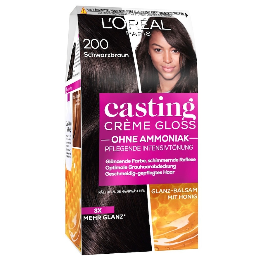 L’Oréal Paris Casting Crème Gloss Pflegend Haarfarbe Nr. 200 - Schwarzbraun Schwarz
