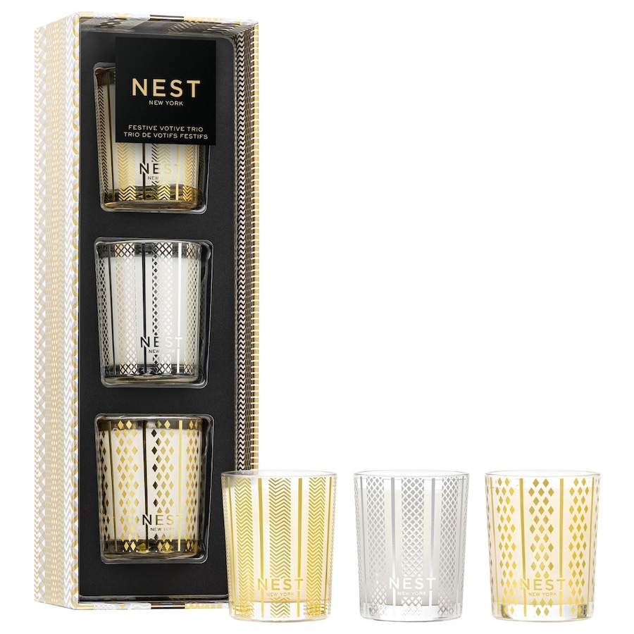 NEST NEW YORK Holiday, Birchwood Pine & Winter Chai Votive Trio Set Raumduft