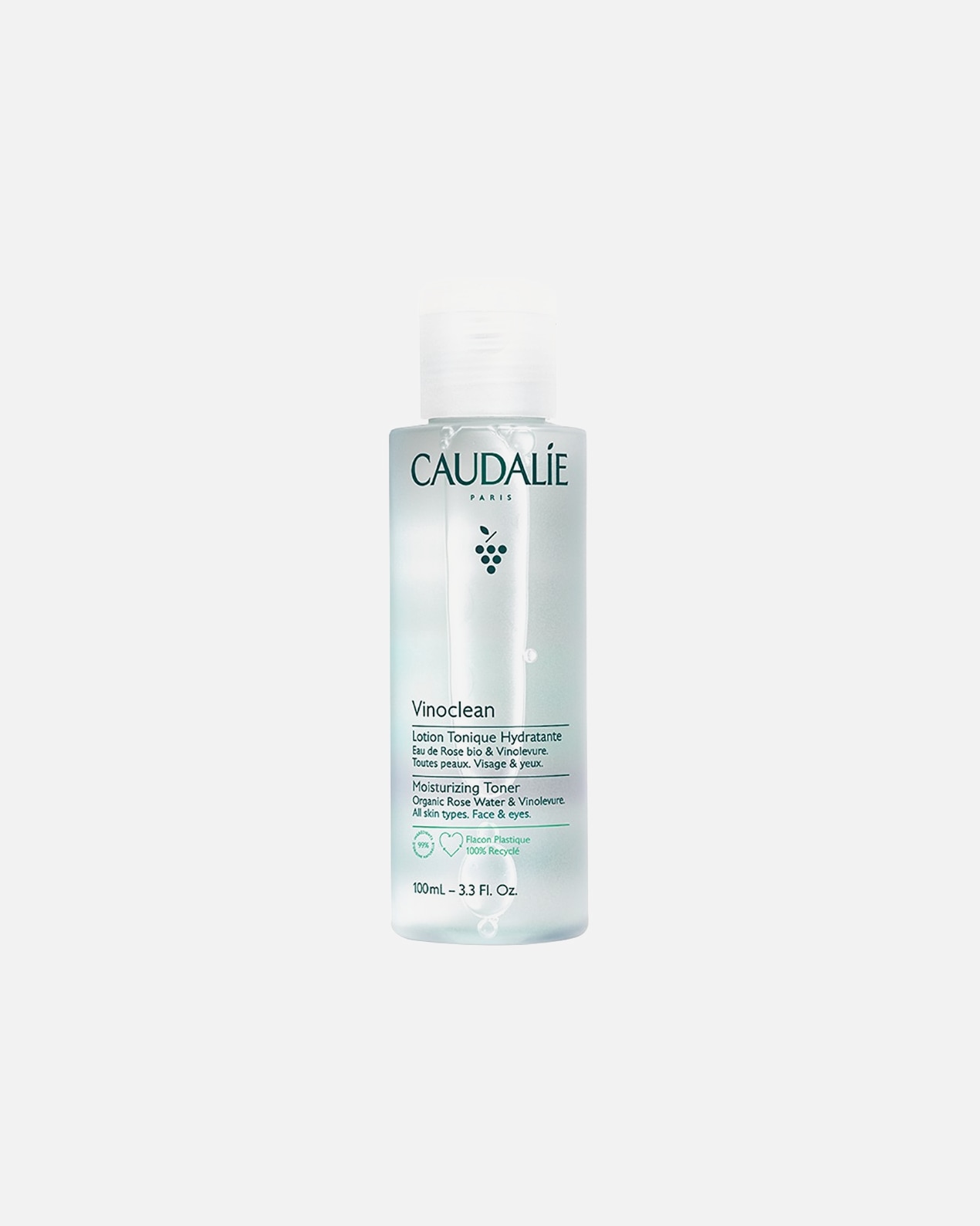 Gesichtstoner für Unisex Caudalie Vinoclean Feuchtigkeitsspendendes Gesichtstonic 100 ml