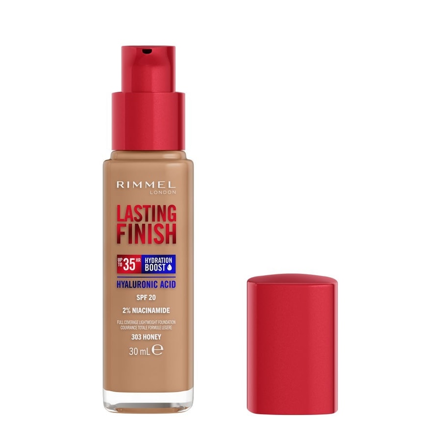 Rimmel London Rimmel Lasting Finish 35h silnie nawilżający i długotrwale kryjący podkład do twarzy z filtrem SPF20 nr 050 Fair PorcelainMake-up | 30.0