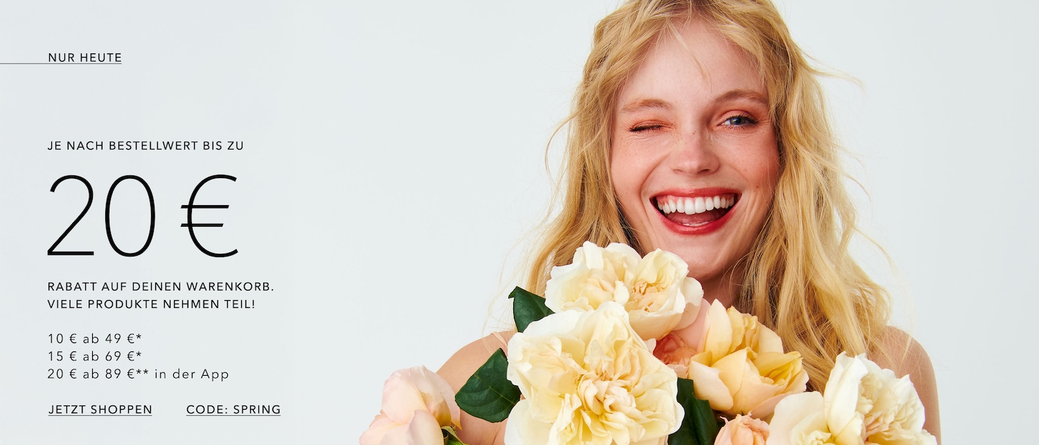 Heute bis zu 20€ Rabatt auf Ihren Warenkorb mit dem Code SPRING, viele Produkte nehmen teil, jetzt shoppen!