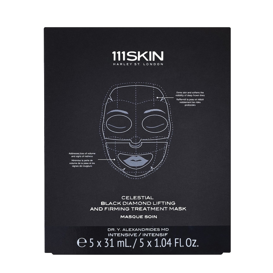 111Skin Celestial Black Diamond Lifting and Firming Treatment Mask Box Anti-Aging Maske 155 ml