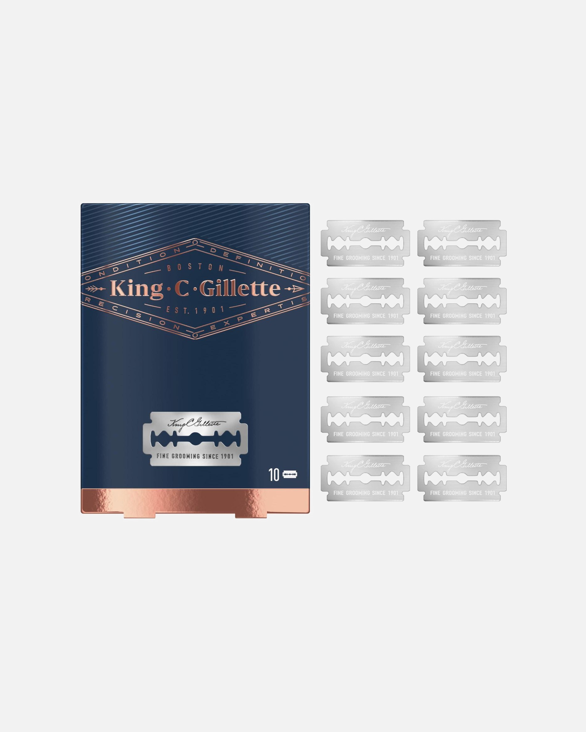 Rasierer für Unisex King C. Gillette Double Edge Razor Blades 10 Stück