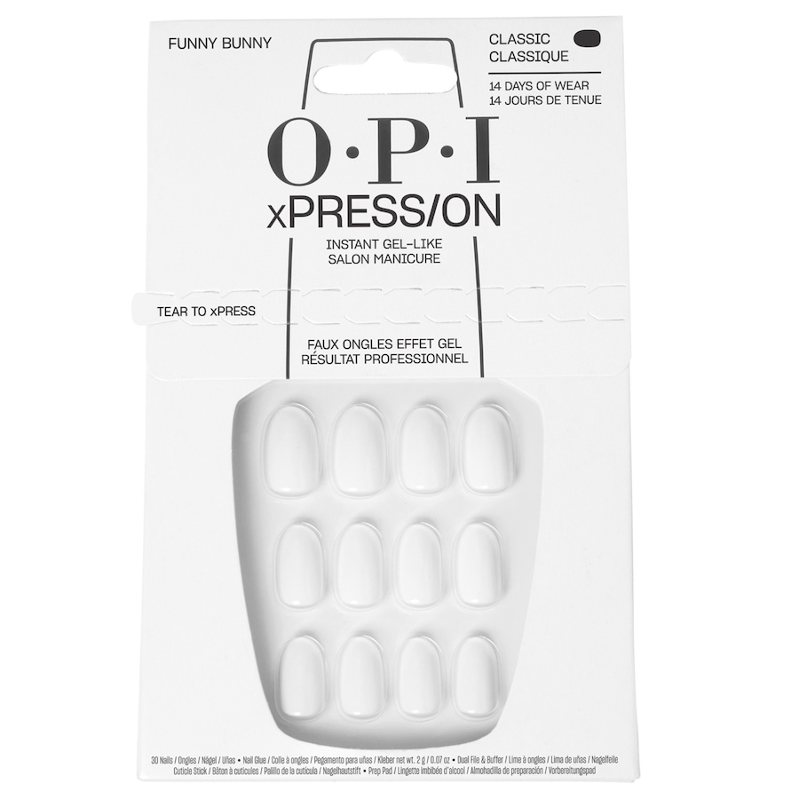 OPI xPRESS/ON Press-On Nägel Kunstnägel Funny Bunny Weiss