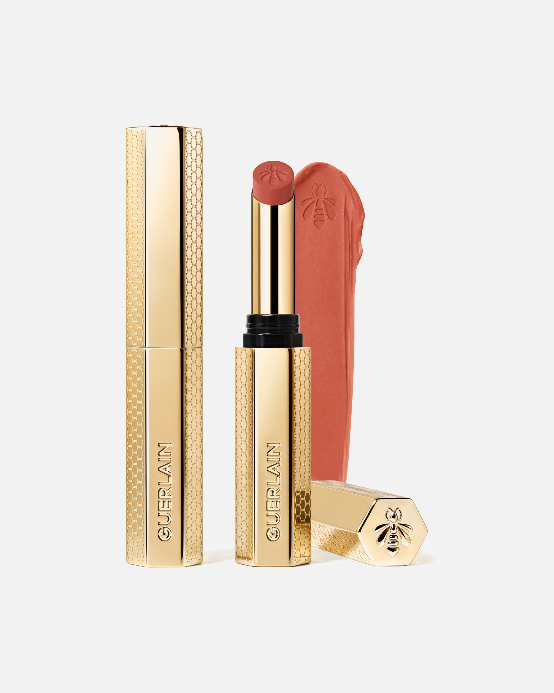 Blush für Weiblich Guerlain KissKiss Der kussfeste Lippenstift mit Honig 615 ORANGE BLOSSOM