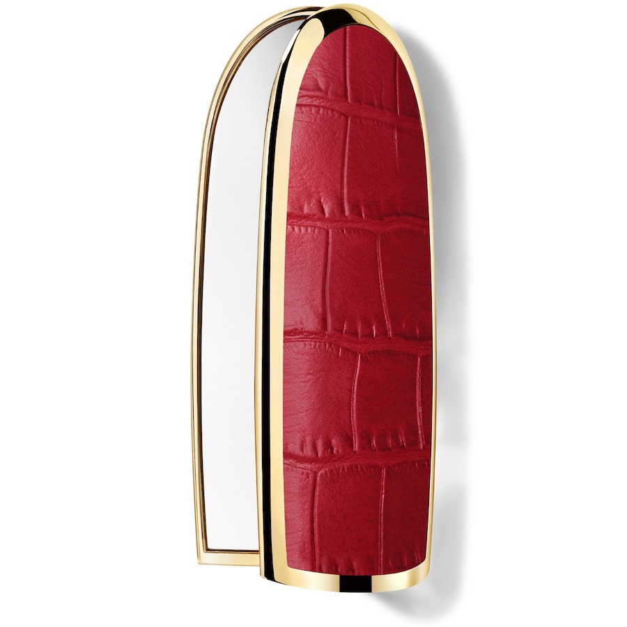 Guerlain Rouge G Case mit Doppelspiegel Make-up Accessoire LE CROCO Dunkelrot