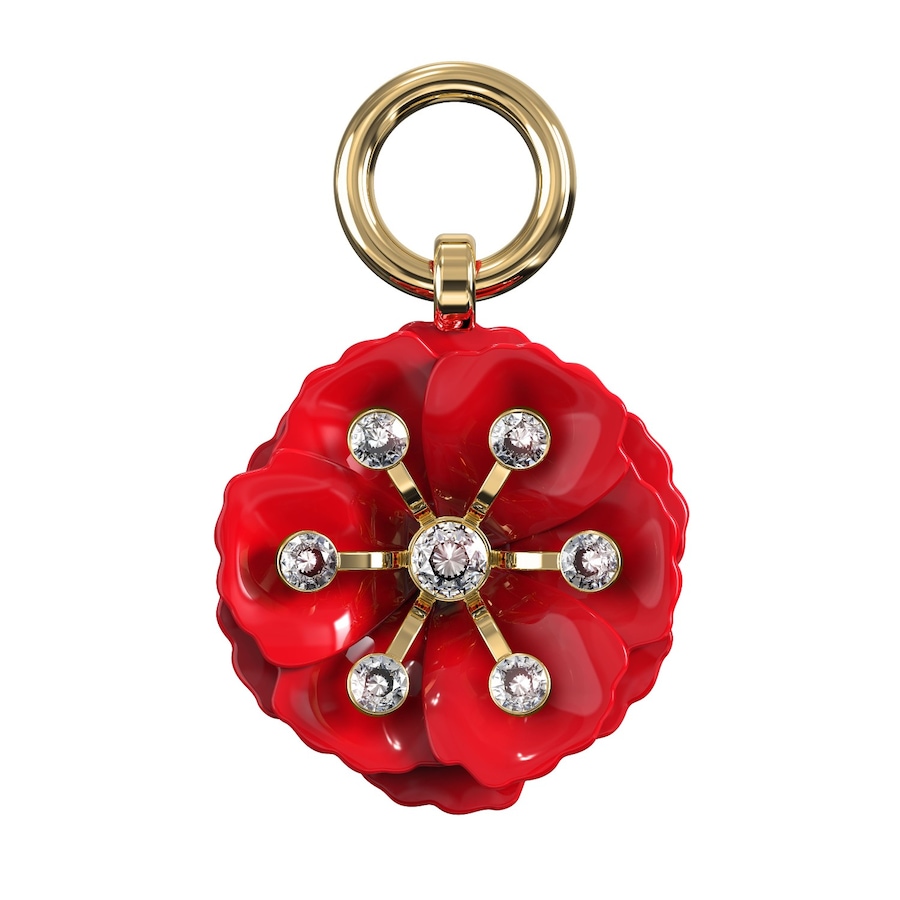 Carolina Herrera Charm Make-up Accessoire Fashion Show Flower Dunkelrot