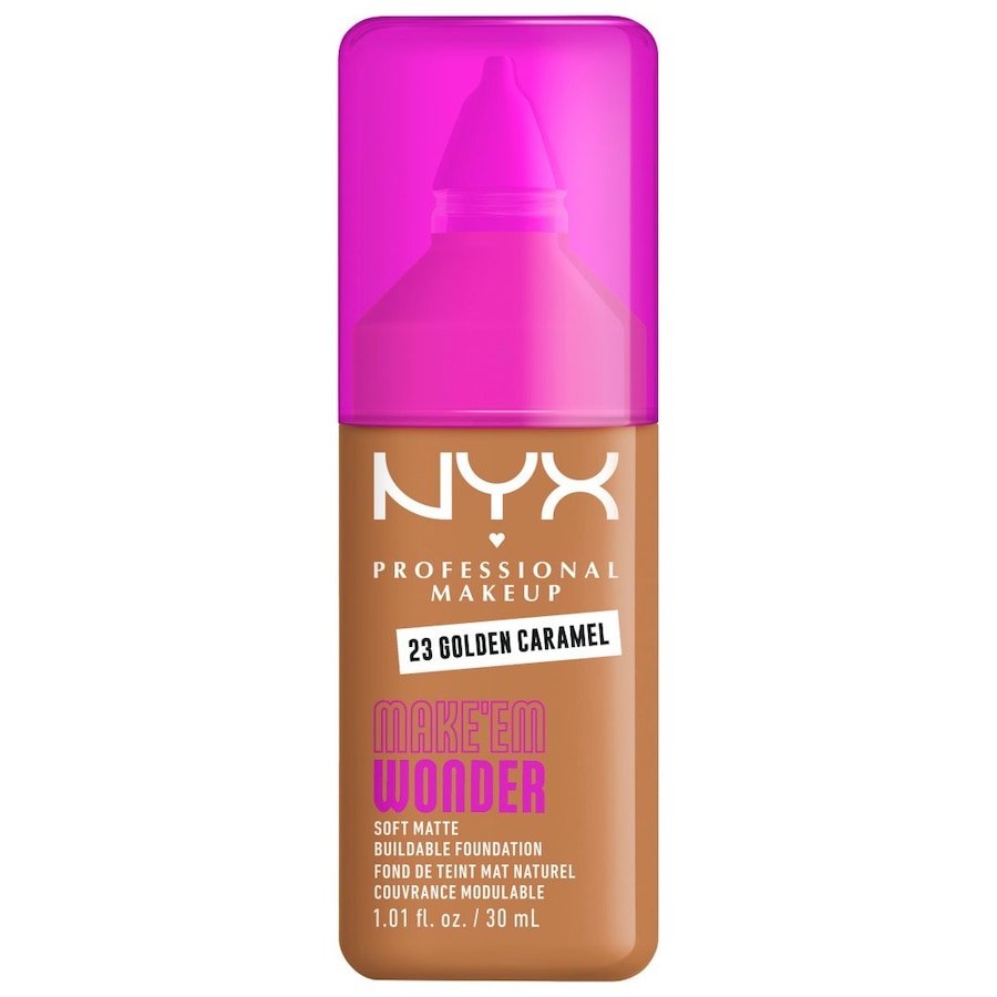 NYX Professional Makeup Make 'EM Wonder Foundation 23 - GOLDEN CARAME 30 ml Hellbraun Damen