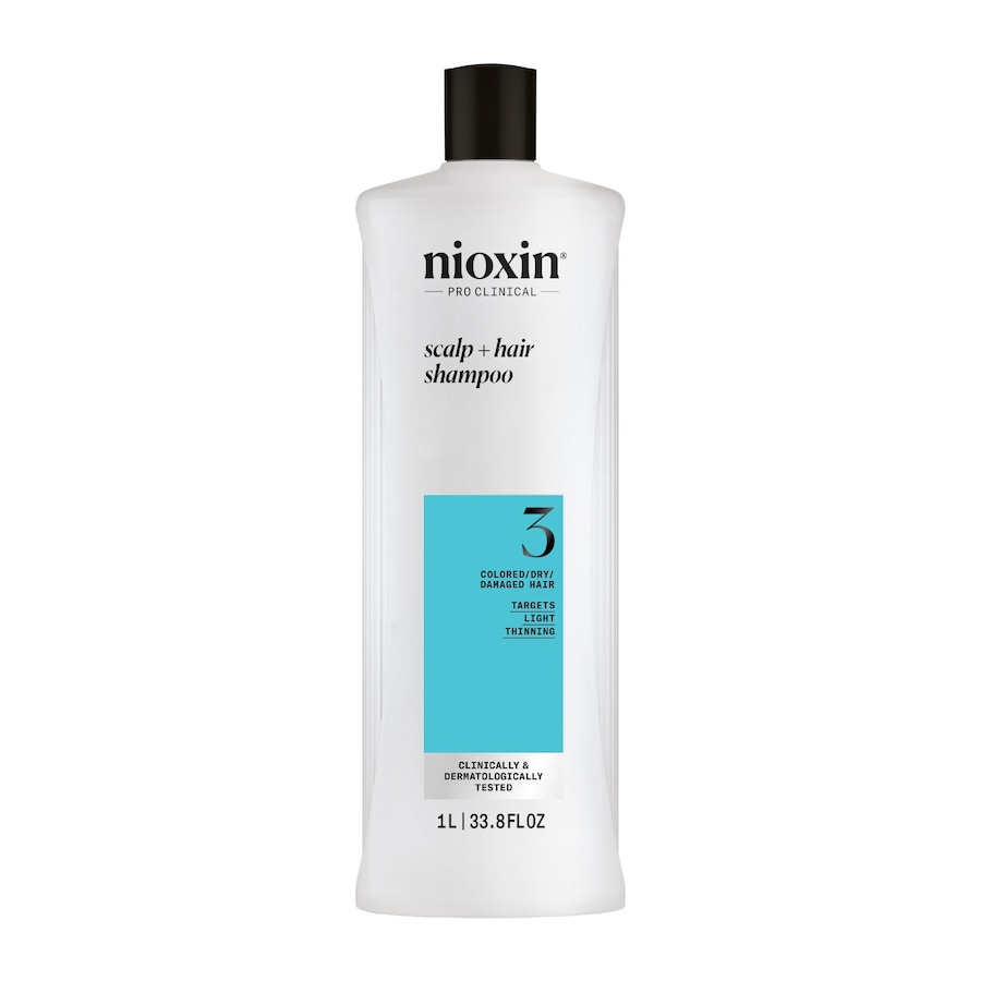 Nioxin System 3 Scalp + Hair - Haarpflege für naturbelassenes, sichtbar dünner werdendes Haar Shampoo 1000 ml