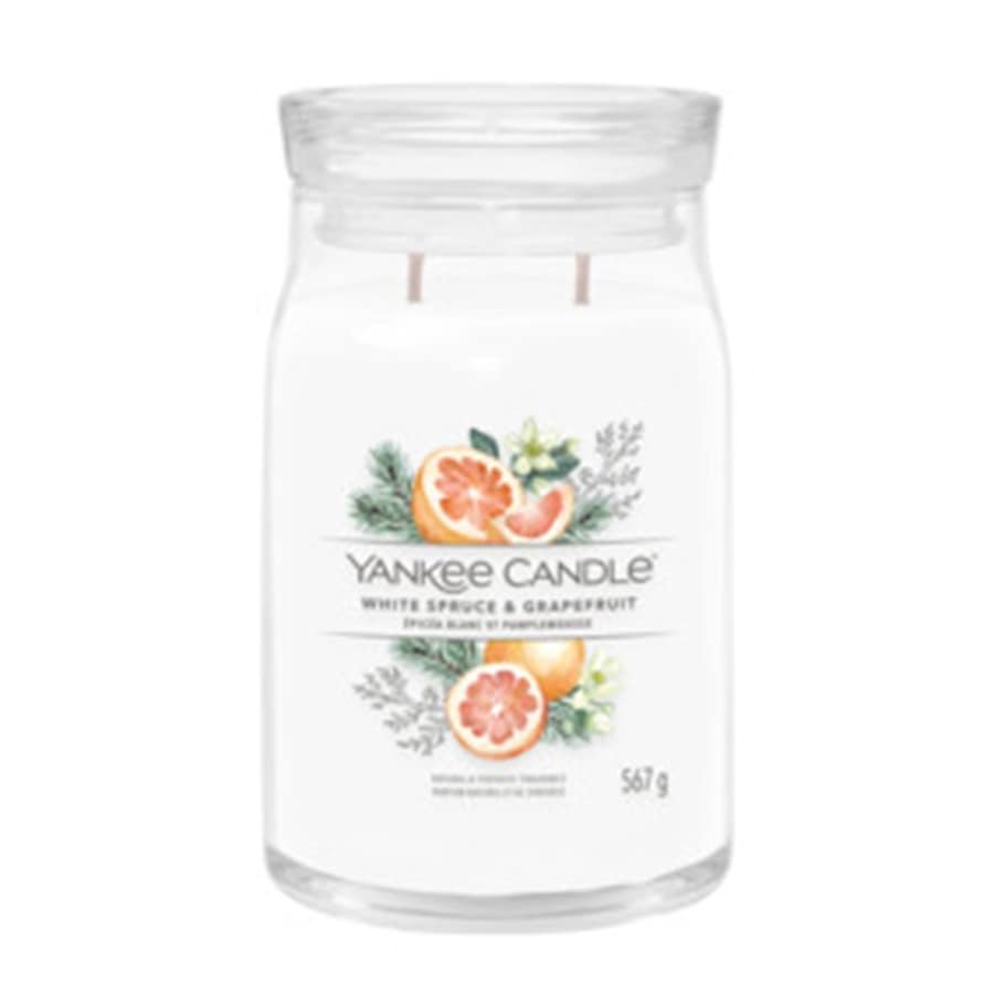 YANKEE CANDLE White Spruce & Grapefruit Kerze 567 g
