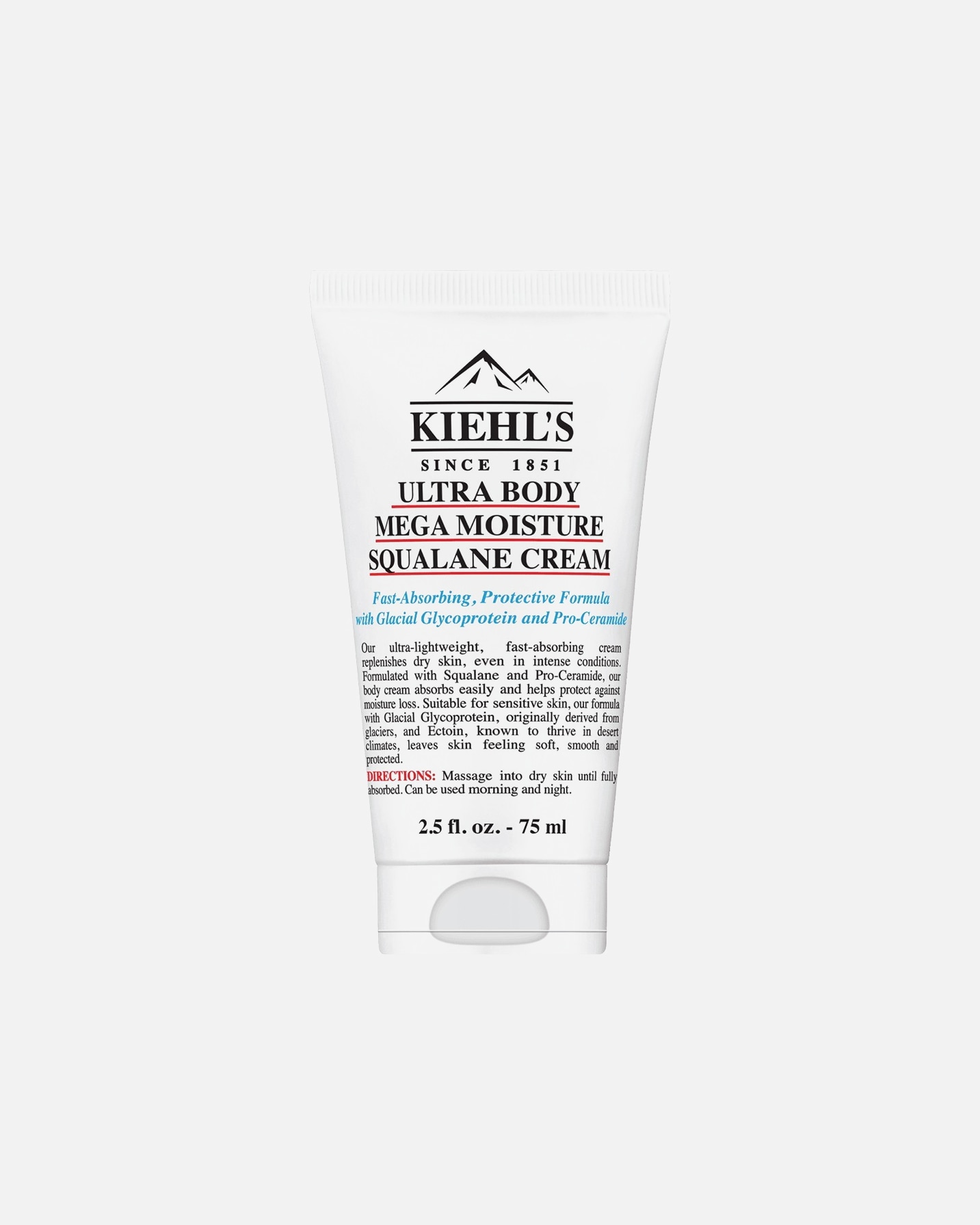 Körpercreme für Unisex Kiehl’s Ultra Body Mega Moistre Squalane Cream 75 ml