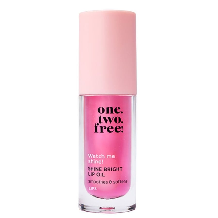 one.two.free! Step 3: Pflege Shine Bright Lip Oil Lippenöl 03 - ICONIC PINK 5 ml Silber