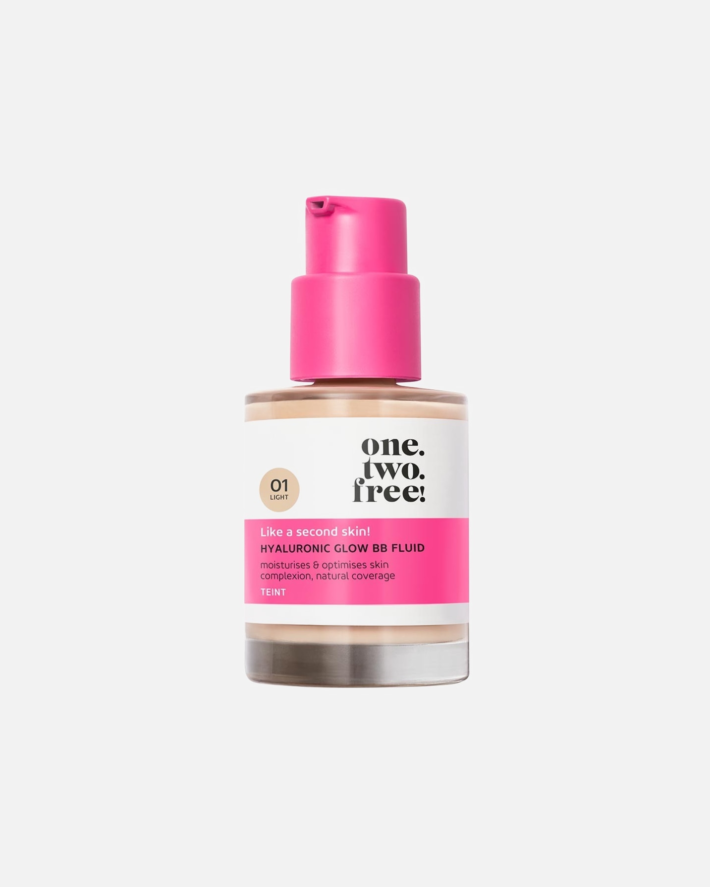BB Cream für Unisex one.two.free! Step 3: Pflege Hyaluronic Glow BB Fluid 01 - LIGHT