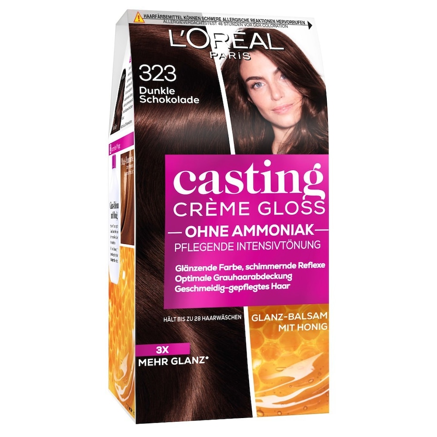 L’Oréal Paris Casting Crème Gloss Pflegend Haarfarbe Nr. 323 - Dunkle Schokolade Schwarz