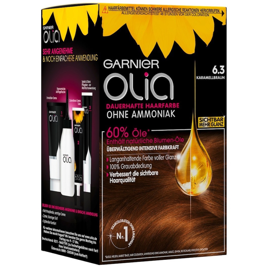 Garnier Olia Intensivcoloration Haarfarbe 6.3 Braun