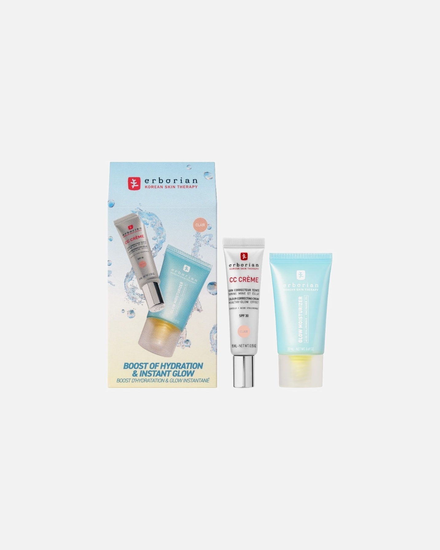 Gesichtspflegeset für Unisex ERBORIAN CC Crème Clair X Glow Moisturizer 1 Stück