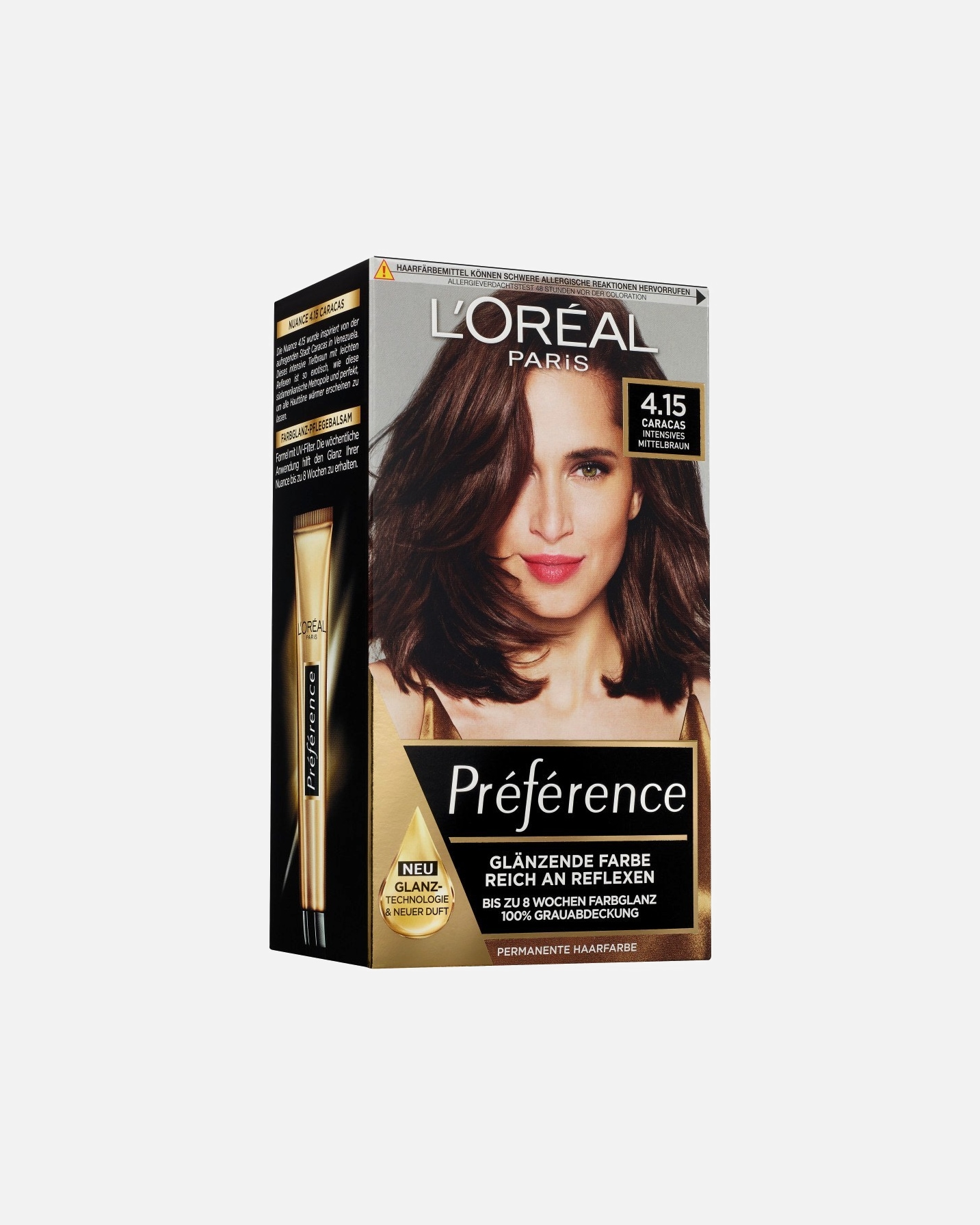 Haarfarbe für Unisex L’Oréal Paris Preference Nr. 4.15 - Intensives Mittelbraun
