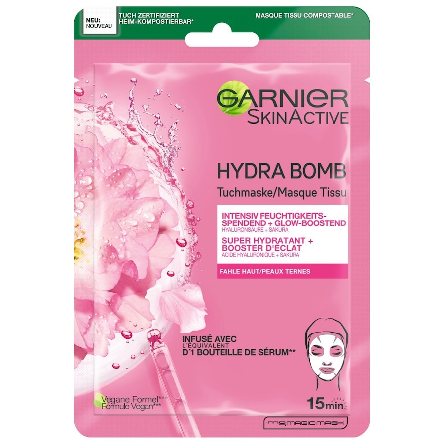 Garnier Skin Active Hydra Bomb Tuchmaske Sakura Feuchtigkeitsmaske 28 g