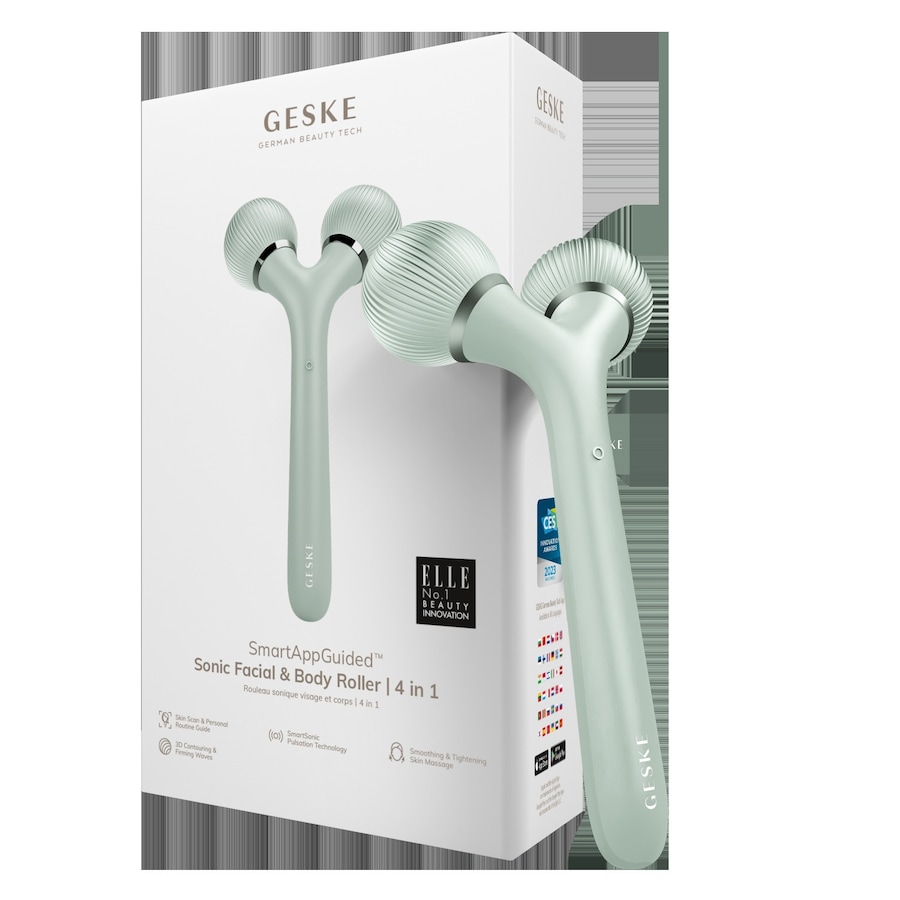 Geske SmartAppGuided Sonic Facial & Body Roller | 4 in 1 Elektrisches Gesichtsmassagegerät Green