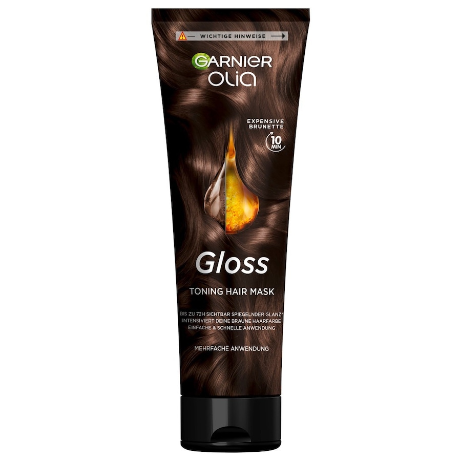 Garnier Olia Gloss Tinted Hair Mask Haarfarbe EXPENSIVE BRUNETTE 150 ml Schwarz
