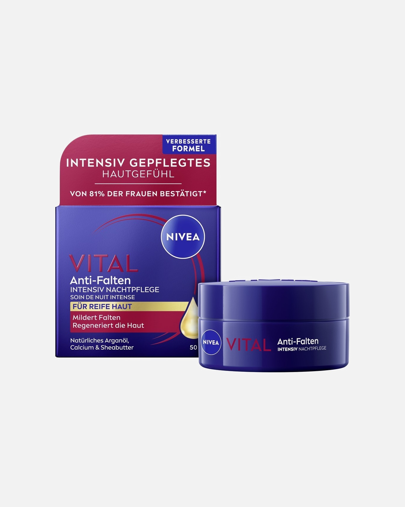 Nachtcreme für Unisex NIVEA Anti-Falten Intensiv 50 ml